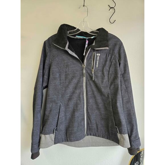 Free Country Women's Large Super Softshell Jacket Water Resistant Fleece Lined - Picture 1 of 6